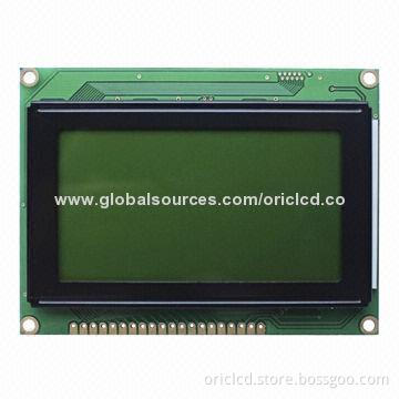 High-efficiency STN Yellow Green 128 x 64 Pixels Graphics LCD Module with LED Backlight